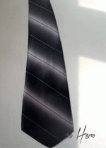 Официална мъжка вратовръзка в черно и бяло