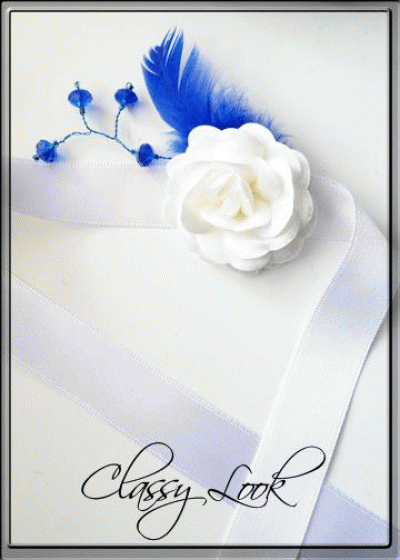 Сатенена гривна за шаферки модел Crystal Rose тъмно синьо