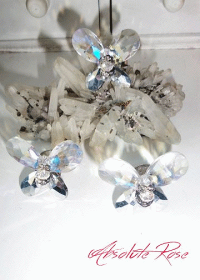 Кристален пръстен пеперуда Butterfly Silver