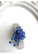 Красив дизайнерски пръстен с кристали Сваровски в синьо модел A little piece of Heaven by Rosie