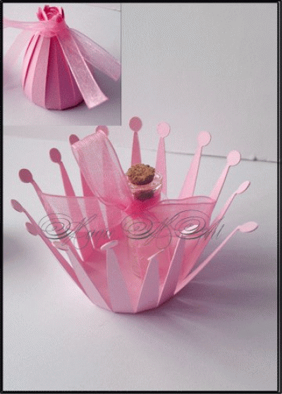 Кутийка за подаръче за сватба модел Astra розово