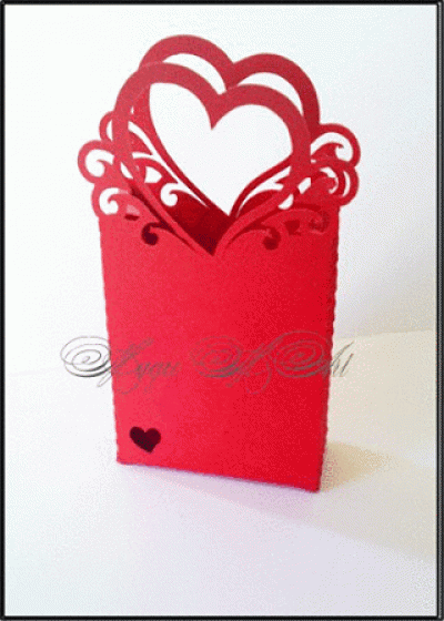 Кутийка за сватбено подаръче модел Bag червено