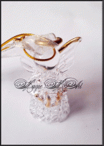 Сватбено подаръче за гости Ангелче кристал с позлата ръчна изработка - комплект 6 броя