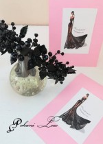Покана за абитуриентски бал Black Lace -черно и розово