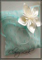 Възглавничка за пръстени- Tender Flower цвят Тюркоаз