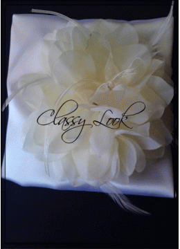 Възглавничка за пръстени- Flower Beauty цвят Бяло