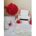 Булчински букет с луксозни червени рози и кристали Сваровски Red Roses Passion