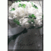 Сватбен букет от изкуствени цветя и кристали в зелено - Le style de cristal - 21 рози