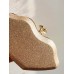 Официална Чанта за сватба и бал в златен брокат модел Kiss Gold