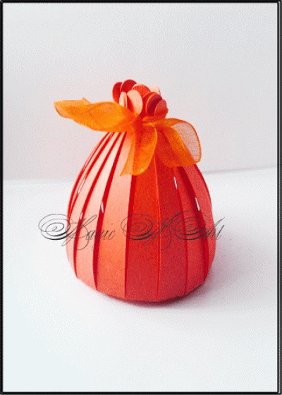 Кутийка за подаръче за сватба модел Astra оранжево