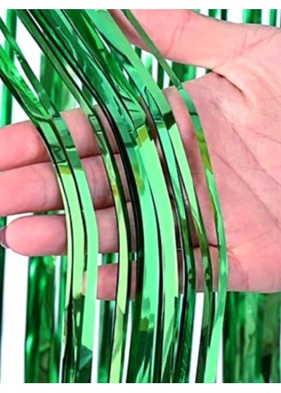 Ресни за декорация - Зелено с ефект гланц