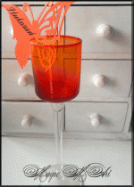 Тейбъл картичка -украса за чаша за сватба модел 1- Пеперуда Gothic пакет 50 бр оранжево